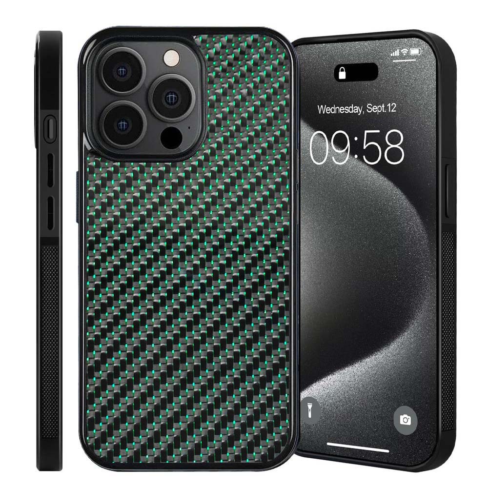 iPhone 16 | Green | Reflective Carbon Fiber | Magsafe Case