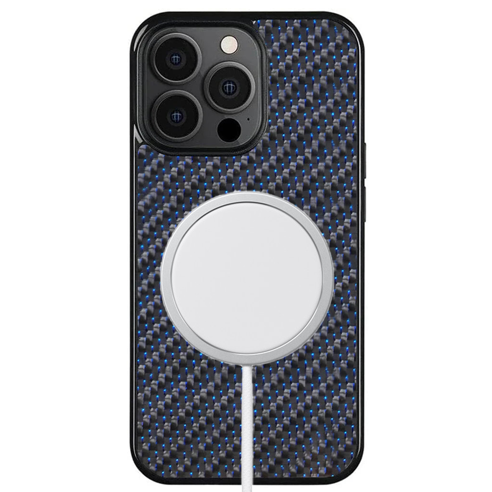 iPhone 16 | Blue | Reflective Carbon Fiber | Magsafe Case