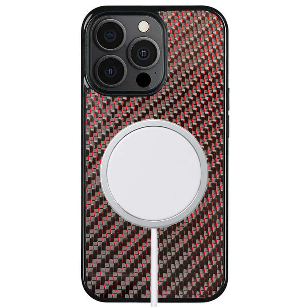 iPhone 16 | Red | Reflective Carbon Fiber | Magsafe Case