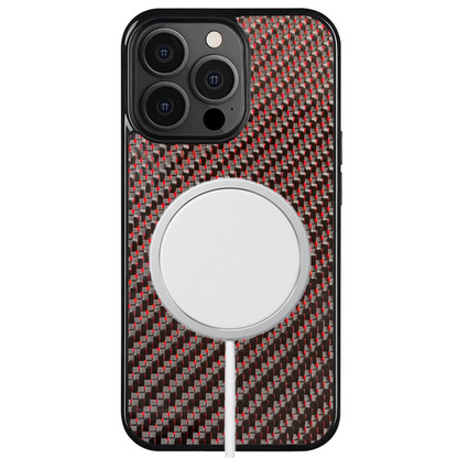 iPhone 16 | Red | Reflective Carbon Fiber | Magsafe Case
